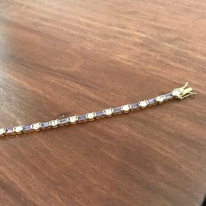 SS vermeil purple tennis bracelet
